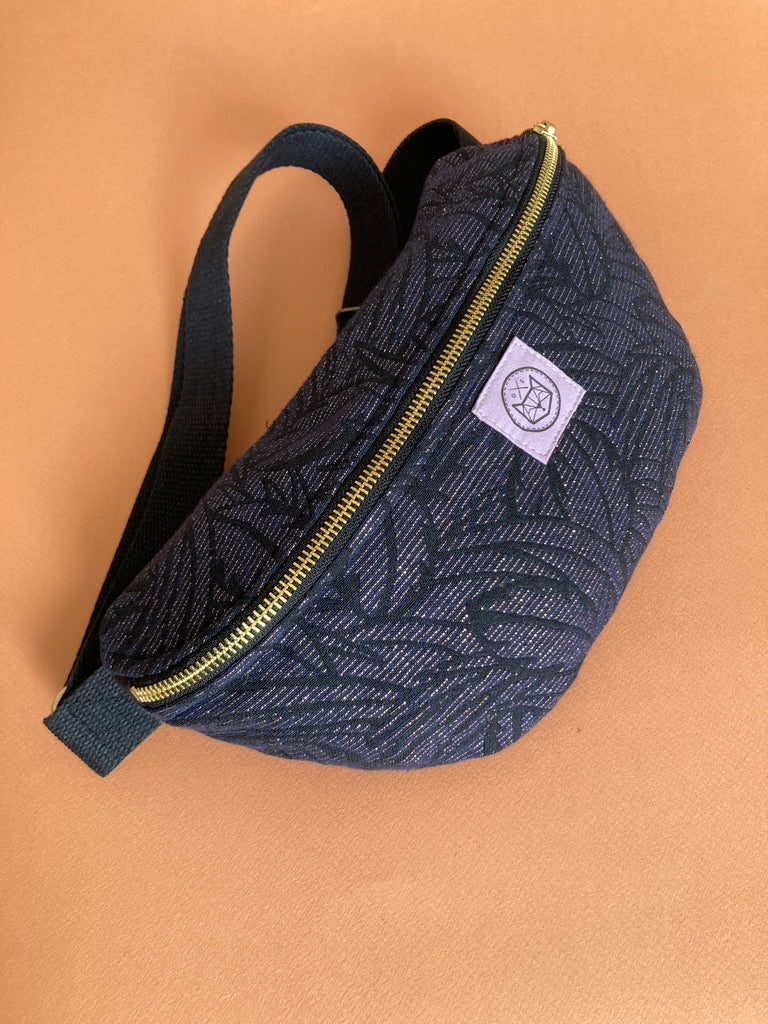 Athènes feuillage - sac banane en jacquard