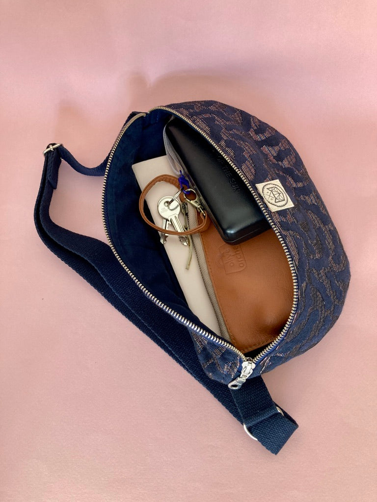 Athènes Mirbleu - Sac banane en jacquard
