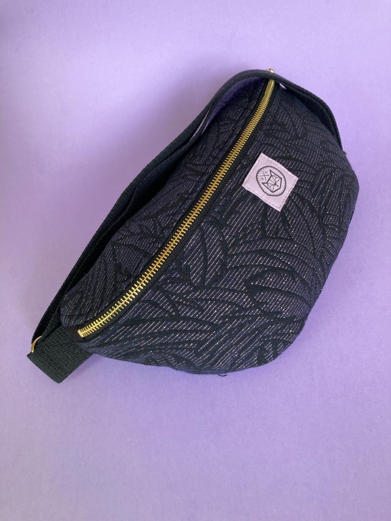 Athènes feuillage - sac banane en jacquard