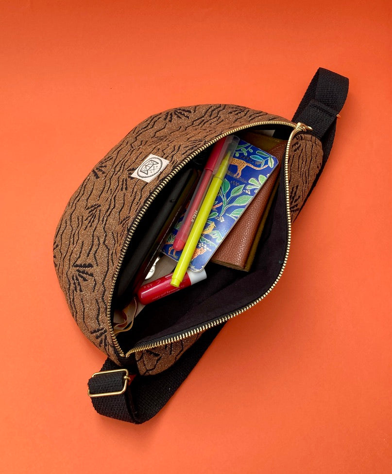 Athènes Vague - sac banane en jacquard