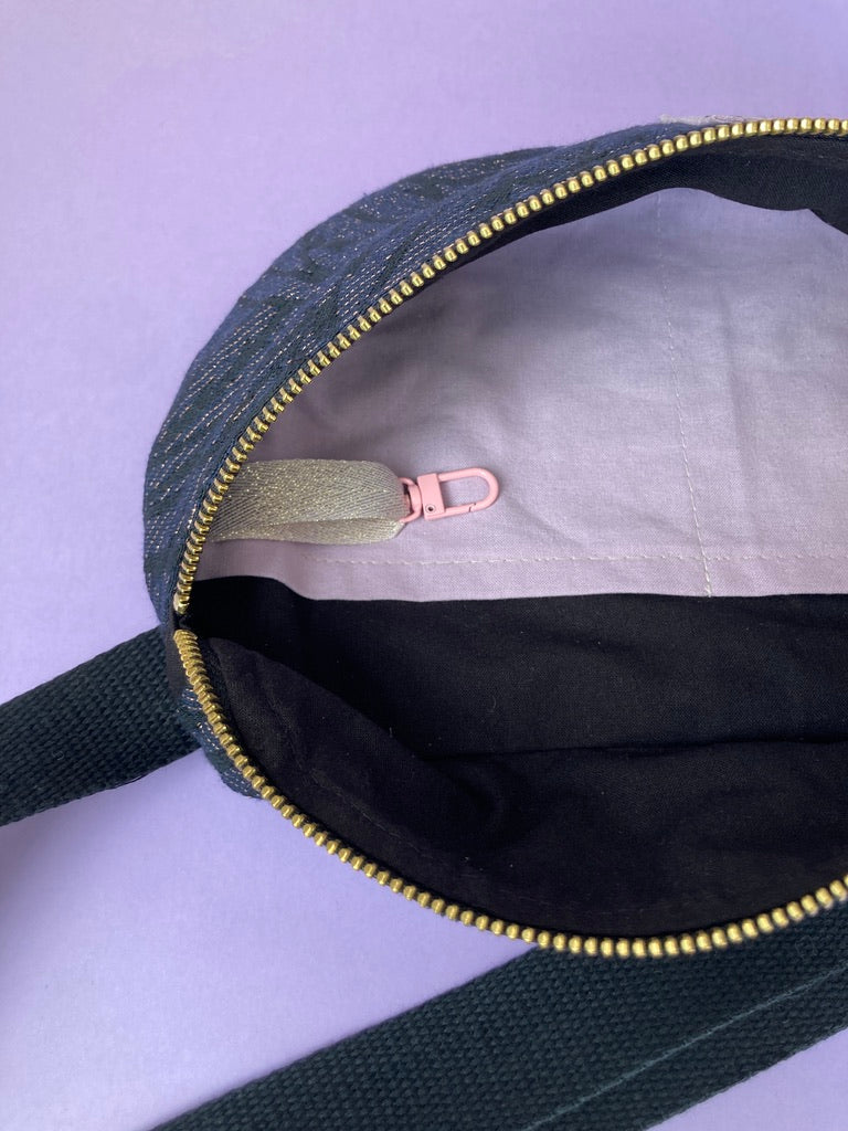 Athènes feuillage - sac banane en jacquard