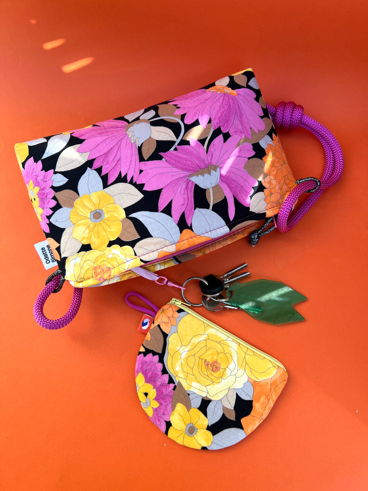 Rimini fleurs vintage fuschia